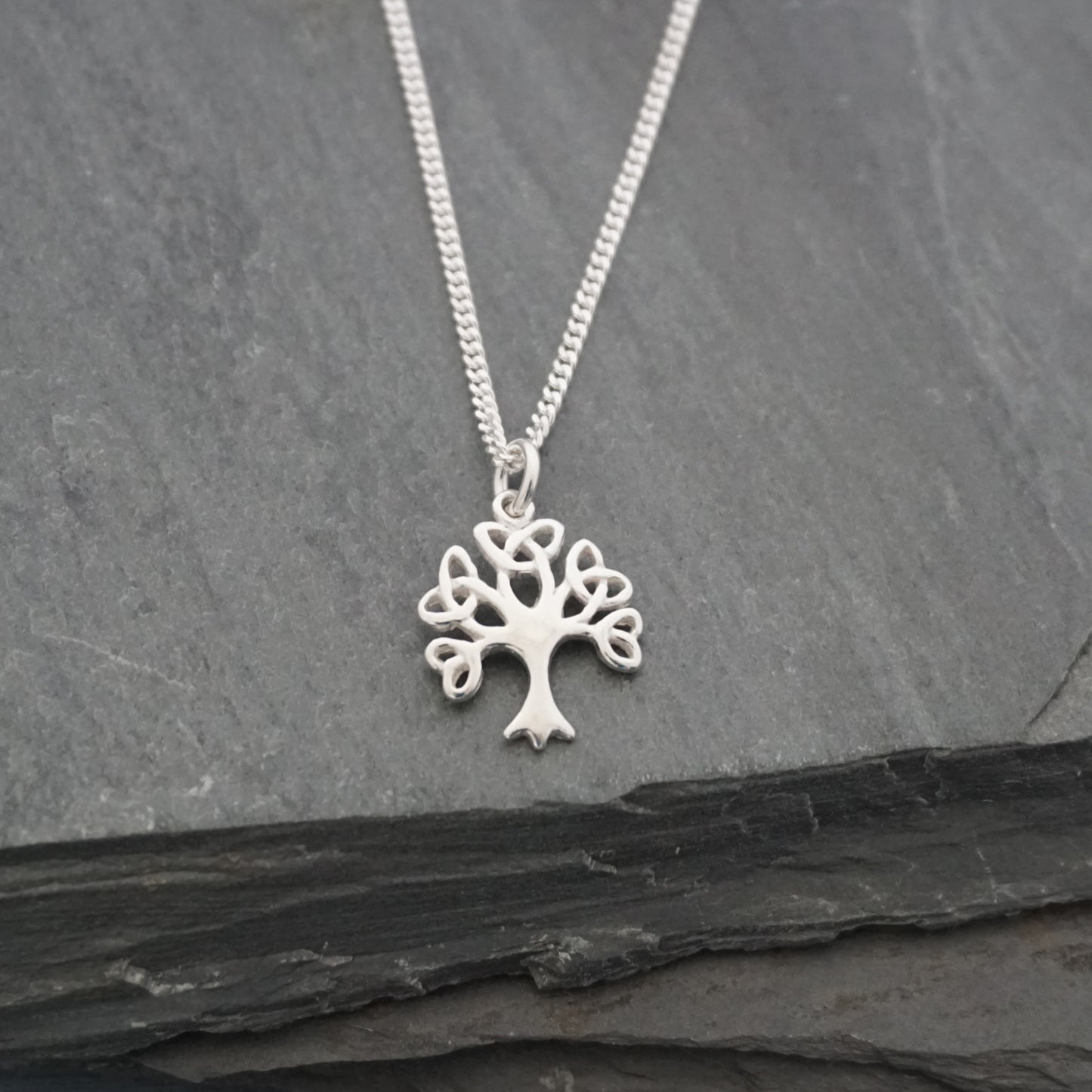 Celtic Tree with Knotted Leaves Pendant