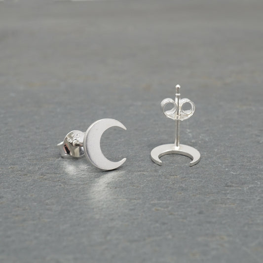 Crescent Moon Studs