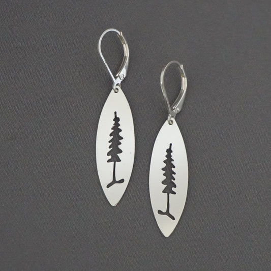 Marquise Pine Tree Earrings