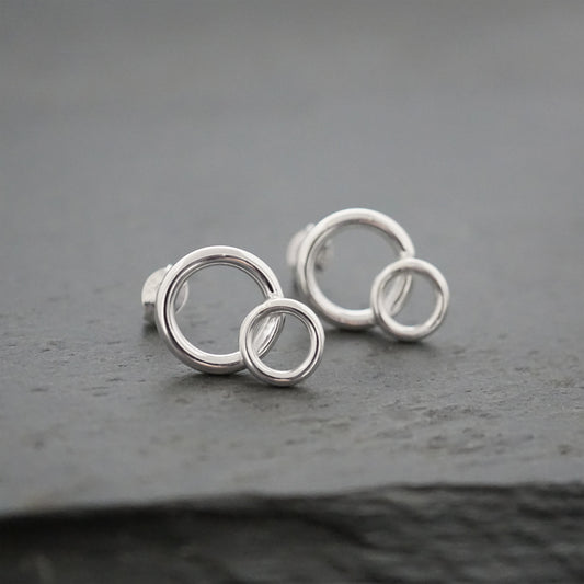 Large Double Circle Studs