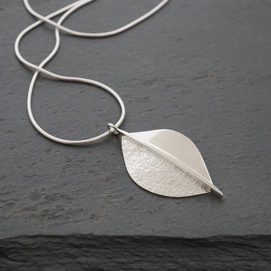 Half-Textured Leaf Pendant