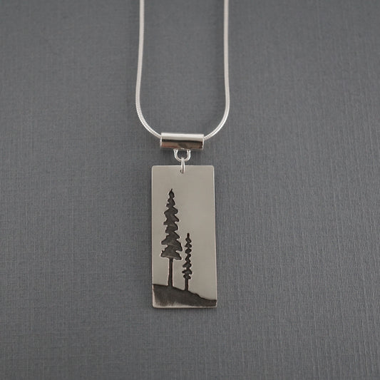 Double Pine Tree Pendant