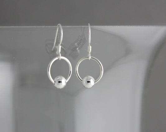 Hoop and Ball Earrings