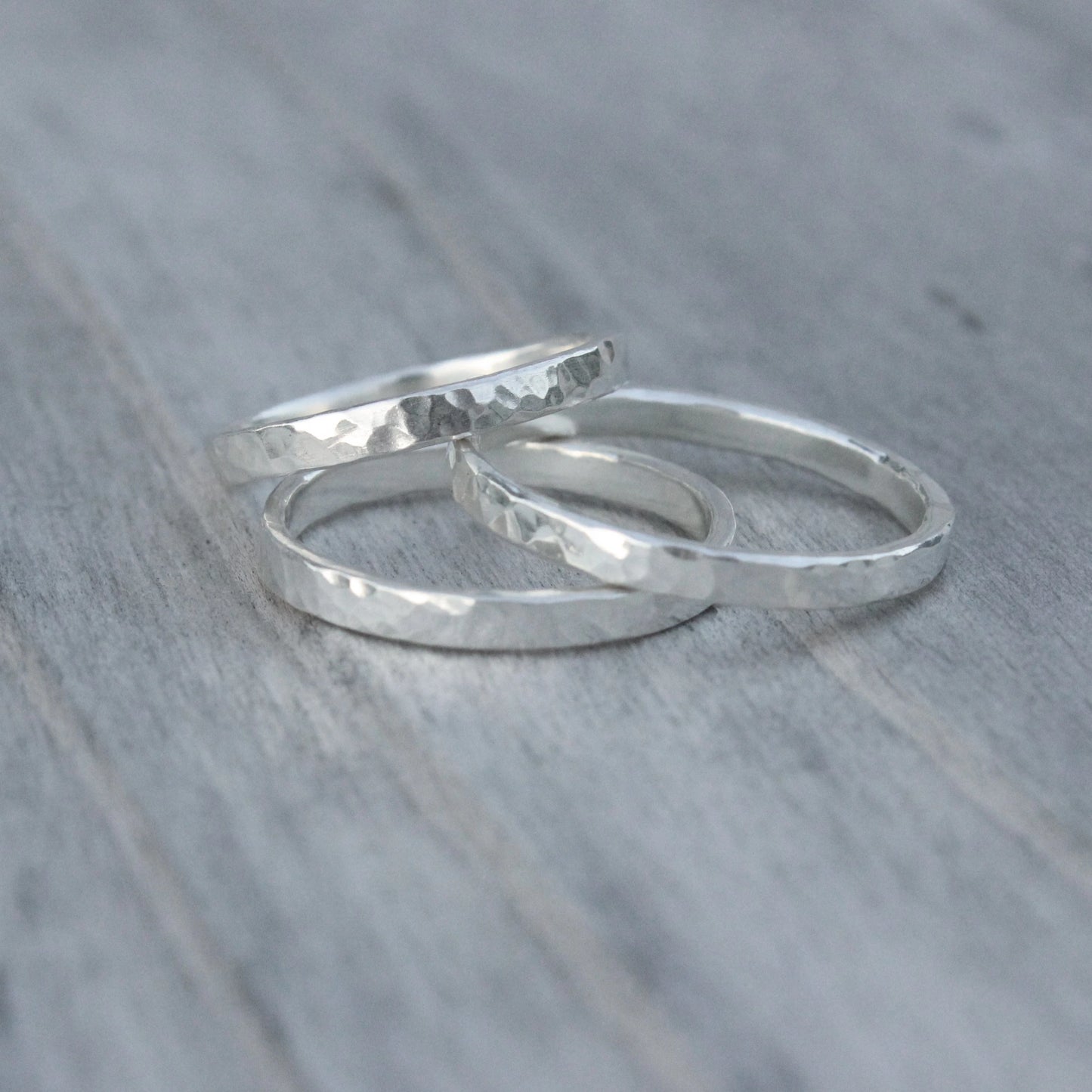 2mm Hammered Rings