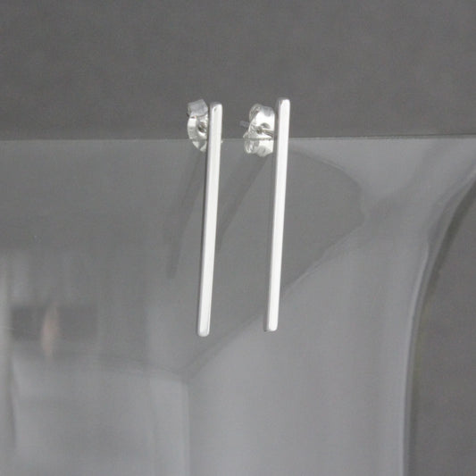 Long Bar Stud Earrings