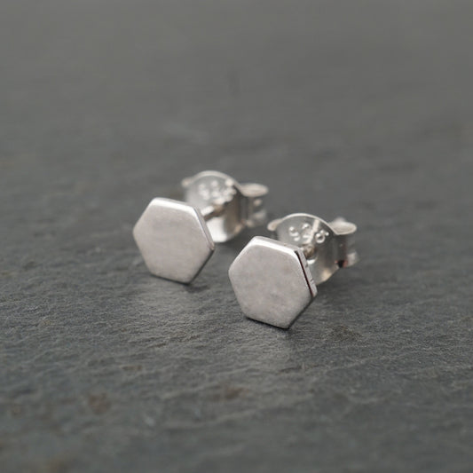 Solid Hexagon Studs