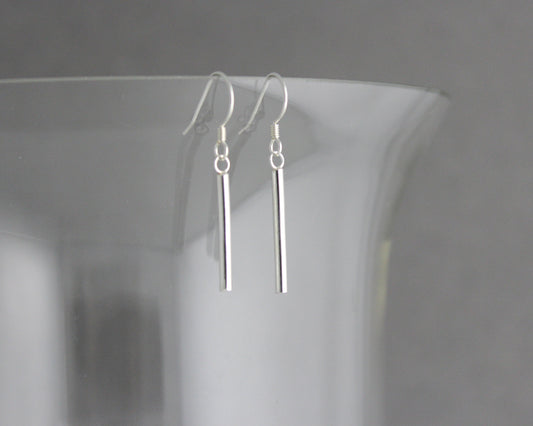 Sterling Tube Earrings