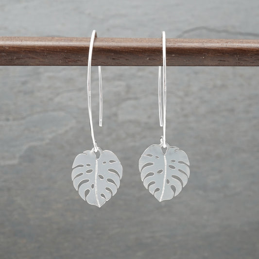 Monstera Leaf Drop Earrings